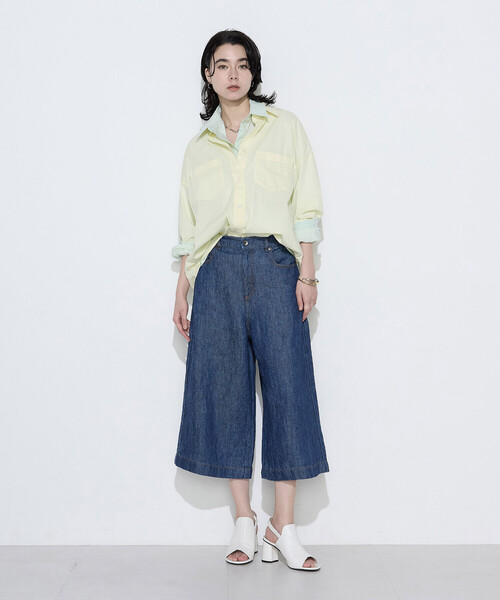 COMME CA Wardrobe(コムサワードローブ)の「〔 +サイズ 〕 ソフトコットンローン シャツ(シャツ/ブラウス・レディース・イエロー/ミント/ピンク・13号)」の14枚目の写真