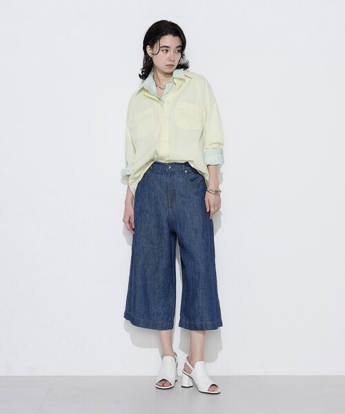 COMME CA Wardrobe(コムサワードローブ)の「〔 +サイズ 〕 ソフトコットンローン シャツ(シャツ/ブラウス・レディース・イエロー/ミント/ピンク・13号)」の15枚目の写真