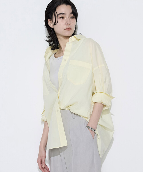 COMME CA Wardrobe(コムサワードローブ)の「〔 +サイズ 〕 ソフトコットンローン シャツ(シャツ/ブラウス・レディース・イエロー/ミント/ピンク・13号)」の16枚目の写真