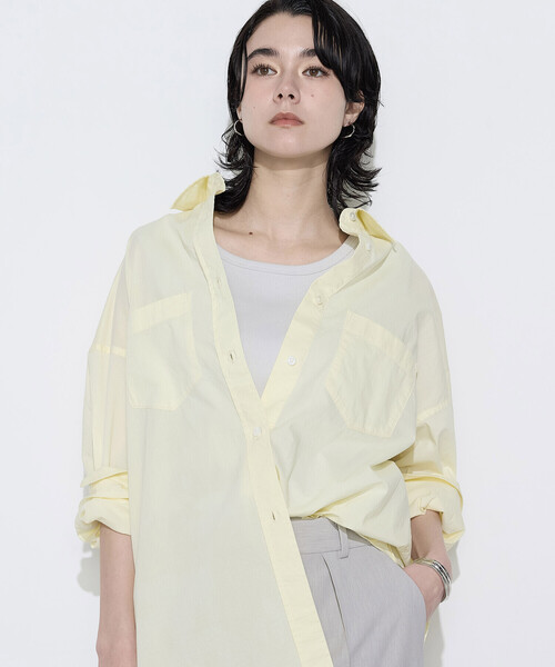 COMME CA Wardrobe(コムサワードローブ)の「〔 +サイズ 〕 ソフトコットンローン シャツ(シャツ/ブラウス・レディース・イエロー/ミント/ピンク・13号)」の17枚目の写真