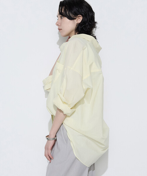 COMME CA Wardrobe(コムサワードローブ)の「〔 +サイズ 〕 ソフトコットンローン シャツ(シャツ/ブラウス・レディース・イエロー/ミント/ピンク・13号)」の18枚目の写真