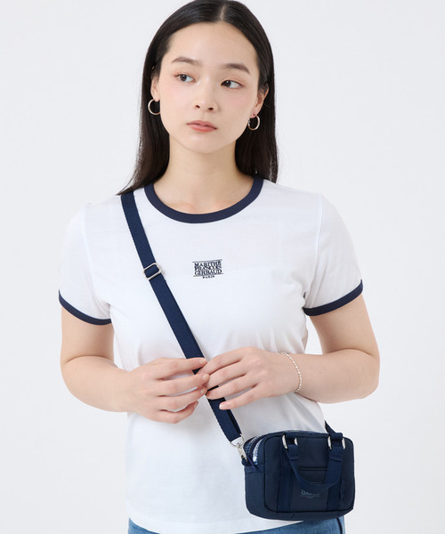新品】レスポートサック ポーチ付ショルダーバッグ ブルー＆ピンク 