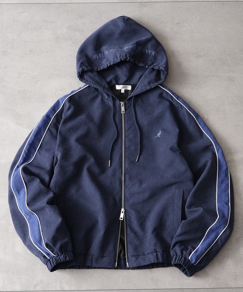 KANGOL(カンゴール)の「【KANGOL/カンゴール】別注 ピーチスキン ジップアップパーカー(パーカー・メンズ・ネイビー/チャコールグレー/ブラウン・M/L/LL)」の3枚目の写真