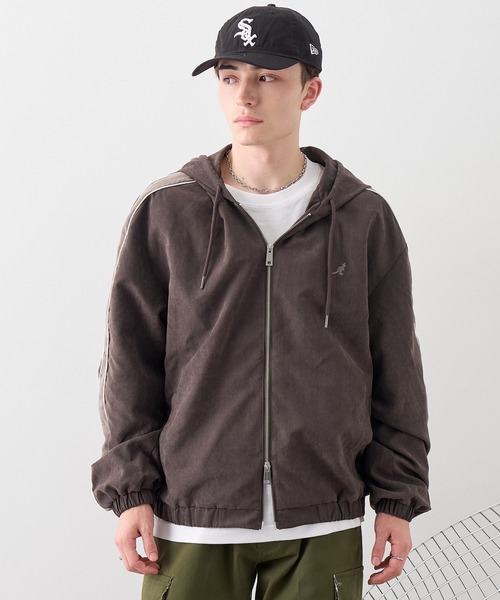 KANGOL(カンゴール)の「【KANGOL/カンゴール】別注 ピーチスキン ジップアップパーカー(パーカー・メンズ・ネイビー/チャコールグレー/ブラウン・M/L/LL)」の16枚目の写真