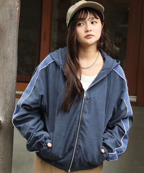 KANGOL(カンゴール)の「【KANGOL/カンゴール】別注 ピーチスキン ジップアップパーカー(パーカー・メンズ・ネイビー/チャコールグレー/ブラウン・M/L/LL)」の12枚目の写真