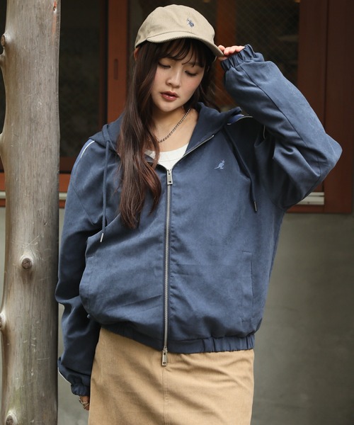 KANGOL(カンゴール)の「【KANGOL/カンゴール】別注 ピーチスキン ジップアップパーカー(パーカー・メンズ・ネイビー/チャコールグレー/ブラウン・M/L/LL)」の14枚目の写真
