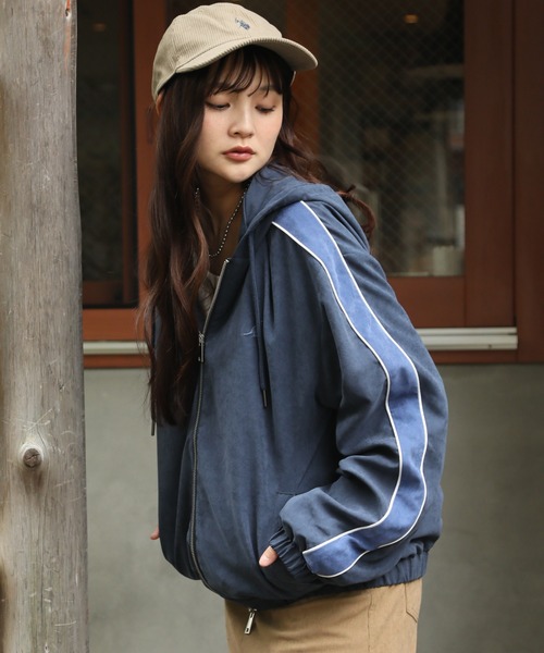 KANGOL(カンゴール)の「【KANGOL/カンゴール】別注 ピーチスキン ジップアップパーカー(パーカー・メンズ・ネイビー/チャコールグレー/ブラウン・M/L/LL)」の13枚目の写真