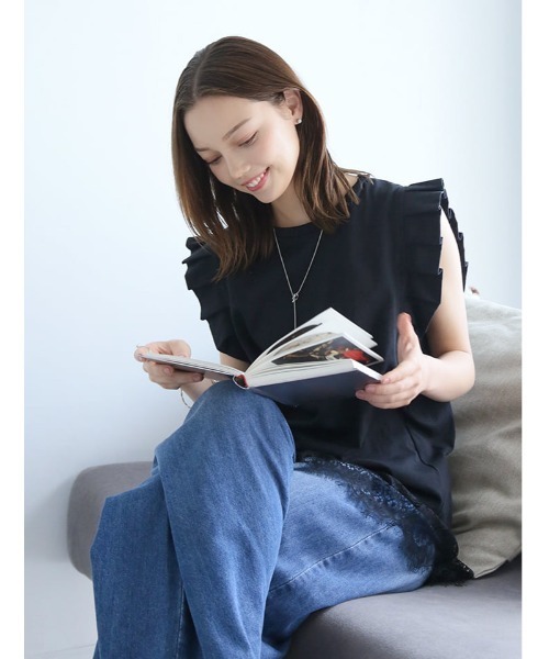 fifth（フィフス）の「【とらまめセレクト】プリーツスリーブカットソー（Tシャツ/カットソー・レディース・ブラック/ホワイト/グレイッシュベージュ・M）」の19枚目の写真