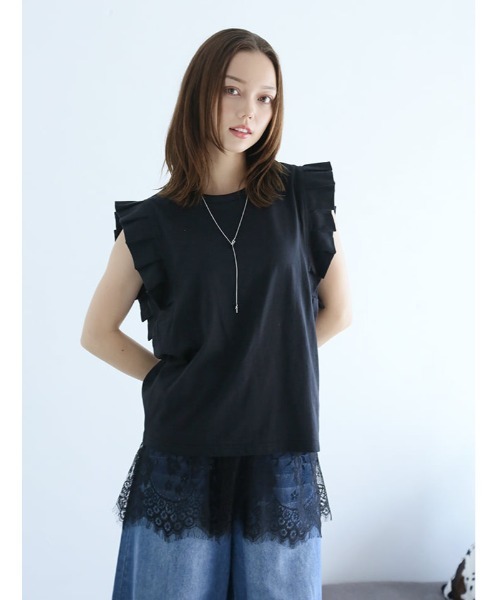 fifth（フィフス）の「【とらまめセレクト】プリーツスリーブカットソー（Tシャツ/カットソー・レディース・ブラック/ホワイト/グレイッシュベージュ・M）」の21枚目の写真