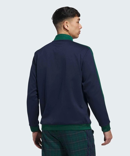 adidas(アディダス)の「スリーストライプス フルジップトラックジャケット【adidas Golf/アディダスゴルフ】(ブルゾン・メンズ・ネイビー・SMALL/MEDIUM/LARGE/X-LARGE/XX-LARGE)」の2枚目の写真