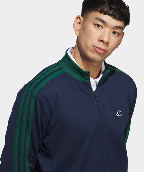adidas(アディダス)の「スリーストライプス フルジップトラックジャケット【adidas Golf/アディダスゴルフ】(ブルゾン・メンズ・ネイビー・SMALL/MEDIUM/LARGE/X-LARGE/XX-LARGE)」の3枚目の写真