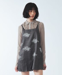 Ray BEAMS | チェック 刺繍 ミニ ワンピース(ワンピース)