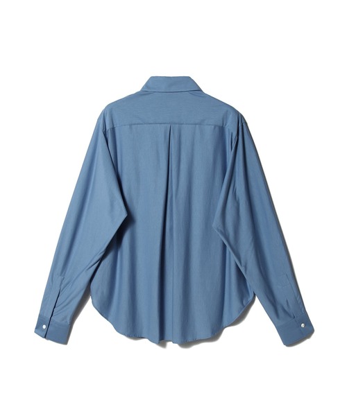 ESTNATION(エストネーション)の「GOOD PEOPLE GOOD STITCHING GOOD PRODUCT for ESTNATION / シルクコットン スーパーハイゲージシャツ(シャツ/ブラウス・レディース・ライトブルー/アイボリー・FREE)」の4枚目の写真
