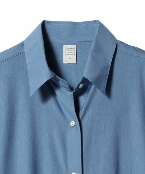 ESTNATION(エストネーション)の「GOOD PEOPLE GOOD STITCHING GOOD PRODUCT for ESTNATION / シルクコットン スーパーハイゲージシャツ(シャツ/ブラウス・レディース・ライトブルー/アイボリー・FREE)」の5枚目の写真