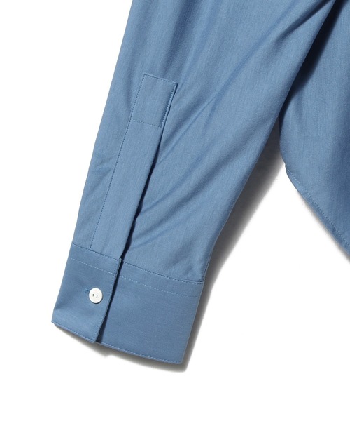 ESTNATION(エストネーション)の「GOOD PEOPLE GOOD STITCHING GOOD PRODUCT for ESTNATION / シルクコットン スーパーハイゲージシャツ(シャツ/ブラウス・レディース・ライトブルー/アイボリー・FREE)」の6枚目の写真
