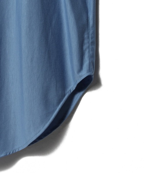 ESTNATION(エストネーション)の「GOOD PEOPLE GOOD STITCHING GOOD PRODUCT for ESTNATION / シルクコットン スーパーハイゲージシャツ(シャツ/ブラウス・レディース・ライトブルー/アイボリー・FREE)」の7枚目の写真