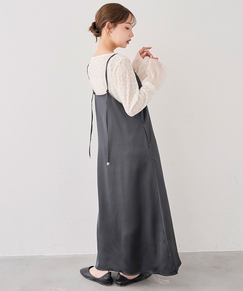 mil(ミル)の「花柄 シアージャガード フレアスリーブトップス / 長袖【588207】(Tシャツ/カットソー・レディース・オフホワイト/ブラック・XS/S)」の10枚目の写真