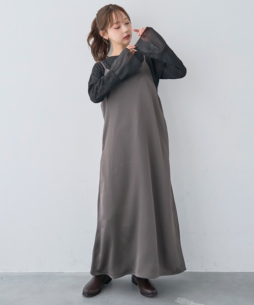 mil(ミル)の「花柄 シアージャガード フレアスリーブトップス / 長袖【588207】(Tシャツ/カットソー・レディース・オフホワイト/ブラック・XS/S)」の18枚目の写真