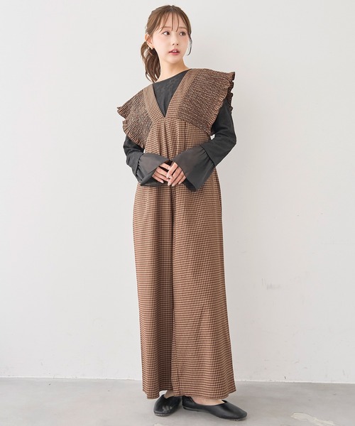 mil(ミル)の「花柄 シアージャガード フレアスリーブトップス / 長袖【588207】(Tシャツ/カットソー・レディース・オフホワイト/ブラック・XS/S)」の20枚目の写真