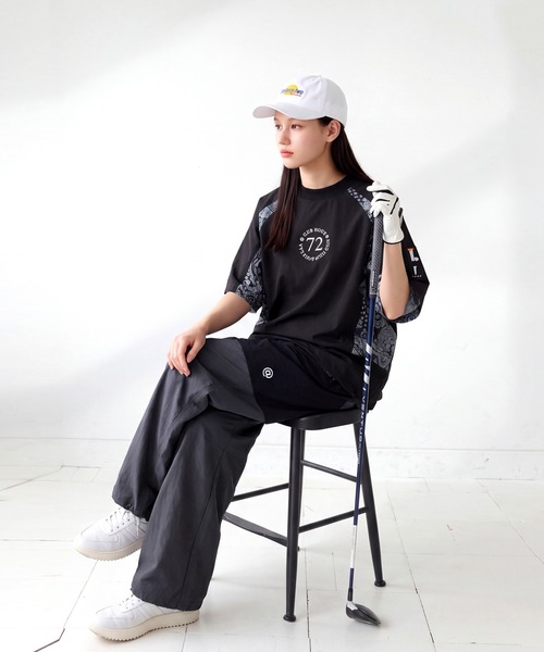 antiqua（アンティカ）の「【STCH】2way 配色 ナイロン パンツ（その他パンツ・レディース・ネイビー/ブラック・ML/LXL）」の3枚目の写真