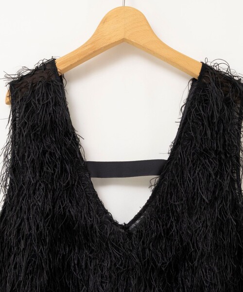 NOLLEY’S(ノーリーズ)の「【WEB限定】ウォッシャブルシアーフェザータンク(シャツ/ブラウス・レディース・ブラック/オフホワイト・FREE)」の17枚目の写真