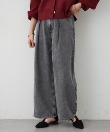【洗練ルーズ】きれいめカジュアルを叶えるタックカーブデニム