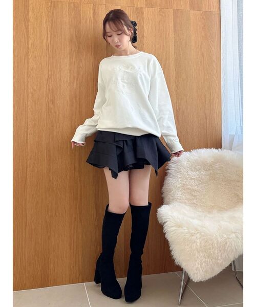 dazzlin(ダズリン)の「厚底美脚ロングブーツ(ブーツ・レディース・アイボリー/ブラック・SMALL/MEDIUM/LARGE)」の20枚目の写真