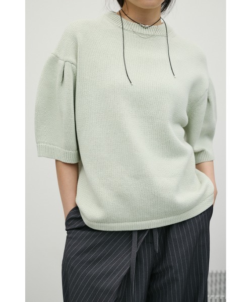 STYLEMIXER(スタイルミキサー)の「フォルムスリーブミドルニット(ニット/セーター・レディース・ミント/アイボリー/ネイビー・FREE)」の3枚目の写真