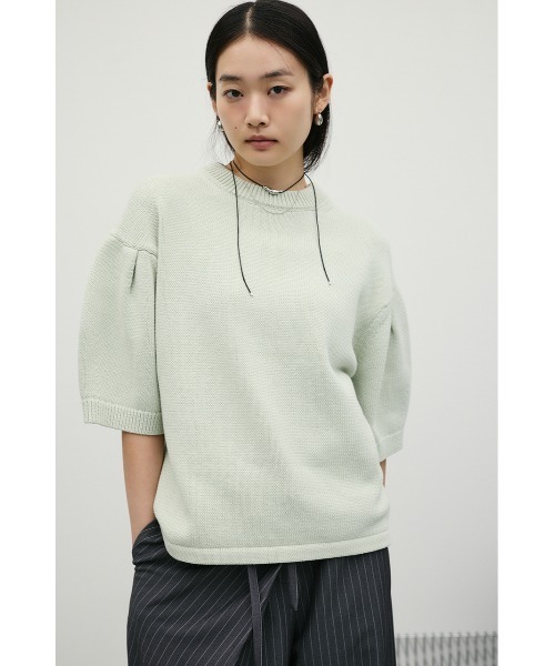 STYLEMIXER(スタイルミキサー)の「フォルムスリーブミドルニット(ニット/セーター・レディース・ミント/アイボリー/ネイビー・FREE)」の10枚目の写真