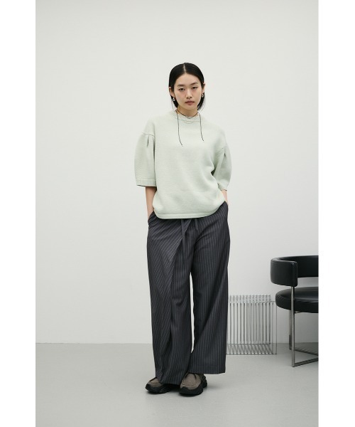 STYLEMIXER(スタイルミキサー)の「フォルムスリーブミドルニット(ニット/セーター・レディース・ミント/アイボリー/ネイビー・FREE)」の11枚目の写真