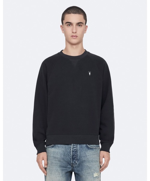 ALLSAINTS(オールセインツ)の「HARLOW RAMSKULL RAGLAN SWEATSHIRT | HARLOW ラムスカル ラグラン スウェットシャツ(スウェット・メンズ・ブラック・S/M/XS/L)」の1枚目の写真
