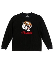 NOBOUND（ノーバウンド） 長袖Tシャツ レディース ユニセックス タイガーイラスト プリント ビッグシルエット Tシャツ 長袖 トップス カットソー ストリート カジュアル