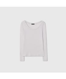 ウールUネック セカンドスキン サムホールトップ / WOOL U-NECK SECOND-SKIN THUMBHOLE TOP_4colors