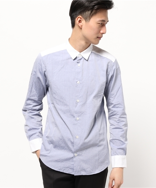 MYSELF ABAHOUSE(マイセルフアバハウス)の「プレーンシャツ(シャツ/ブラウス・メンズ・ネイビー/ダークブルー/ブルー/ホワイト・LARGE/MEDIUM)」の4枚目の写真