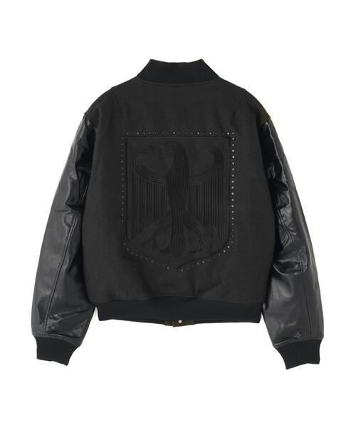 DANKE SCHON(ダンケシェーン)の「DankeSchon/ダンケシェーン/STADIUM JACKET STUDS EAGLE(スタジャン・レディース・ブラック/カーキ・M/L)」の11枚目の写真