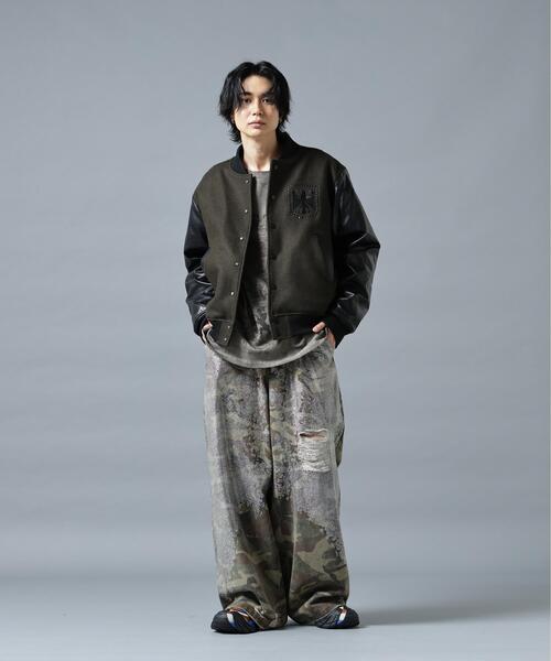 DANKE SCHON(ダンケシェーン)の「DankeSchon/ダンケシェーン/STADIUM JACKET STUDS EAGLE(スタジャン・レディース・ブラック/カーキ・M/L)」の15枚目の写真