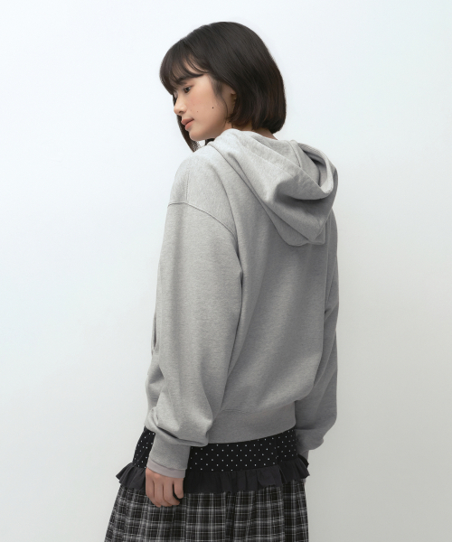 MUSINSA STANDARD WOMAN（ムシンサスタンダードウーマン）の「[オヘシオコラボ] フードパーカー ジップアップ [メランジグレー]（パーカー・レディース・その他・SMALL/MEDIUM/LARGE）」の3枚目の写真