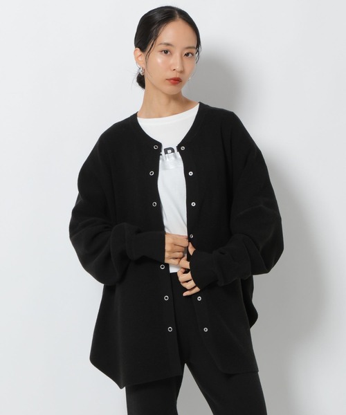HEREIAM(ヘレイアム)の「【HEREIAM】ワッフル2WAYニット(ニット/セーター・レディース・イエロー系/ブラウン系/杢グレー/ブラック・FREE)」の1枚目の写真
