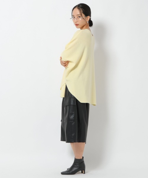 HEREIAM(ヘレイアム)の「【HEREIAM】ワッフル2WAYニット(ニット/セーター・レディース・イエロー系/ブラウン系/杢グレー/ブラック・FREE)」の5枚目の写真