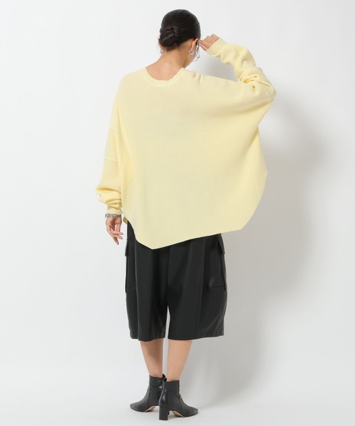 HEREIAM(ヘレイアム)の「【HEREIAM】ワッフル2WAYニット(ニット/セーター・レディース・イエロー系/ブラウン系/杢グレー/ブラック・FREE)」の6枚目の写真