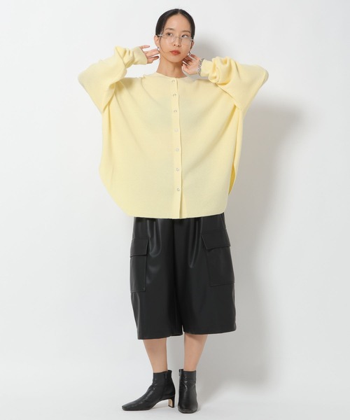 HEREIAM(ヘレイアム)の「【HEREIAM】ワッフル2WAYニット(ニット/セーター・レディース・イエロー系/ブラウン系/杢グレー/ブラック・FREE)」の7枚目の写真