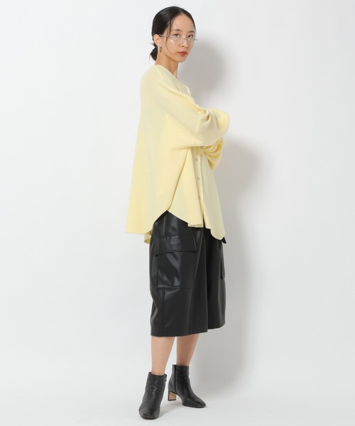 HEREIAM(ヘレイアム)の「【HEREIAM】ワッフル2WAYニット(ニット/セーター・レディース・イエロー系/ブラウン系/杢グレー/ブラック・FREE)」の8枚目の写真