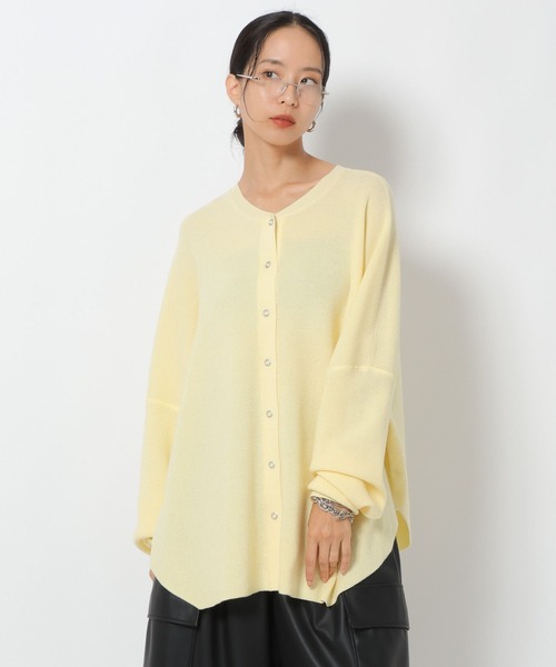 HEREIAM(ヘレイアム)の「【HEREIAM】ワッフル2WAYニット(ニット/セーター・レディース・イエロー系/ブラウン系/杢グレー/ブラック・FREE)」の9枚目の写真