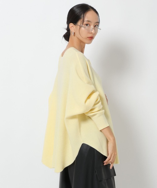 HEREIAM(ヘレイアム)の「【HEREIAM】ワッフル2WAYニット(ニット/セーター・レディース・イエロー系/ブラウン系/杢グレー/ブラック・FREE)」の11枚目の写真