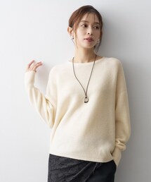 リラックスウール混ニット