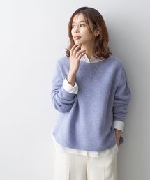 リラックスウール混ニット