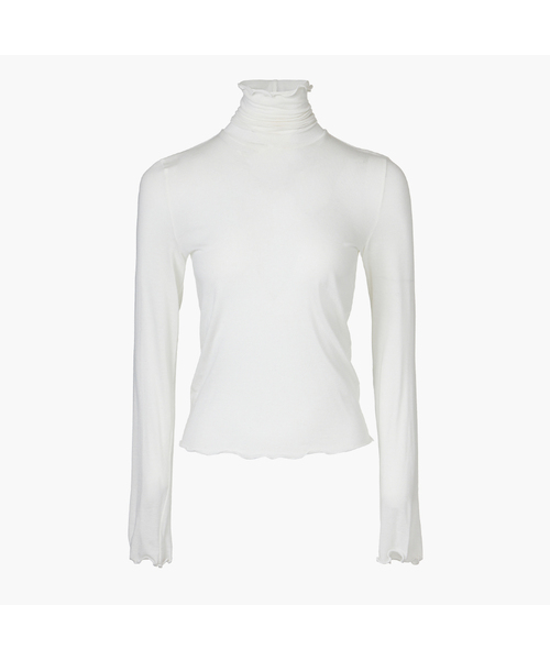KUME(クメ)の「Layering Turtleneck Top, Ivory(Tシャツ/カットソー・レディース・その他・MEDIUM/SMALL)」の1枚目の写真