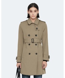 LEONARD DOUBLE-BREASTED COTTON TRENCH COAT | LEONARD ダブルブレスト コットン トレンチコート