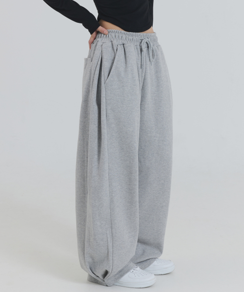 PIANER(ピアネール)の「ピンチカーブド スウェットパンツ(メランジ)(スウェットパンツ・レディース・ミックスグレー・MEDIUM/LARGE/X-LARGE)」の2枚目の写真