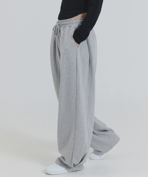 PIANER(ピアネール)の「ピンチカーブド スウェットパンツ(メランジ)(スウェットパンツ・レディース・ミックスグレー・MEDIUM/LARGE/X-LARGE)」の3枚目の写真